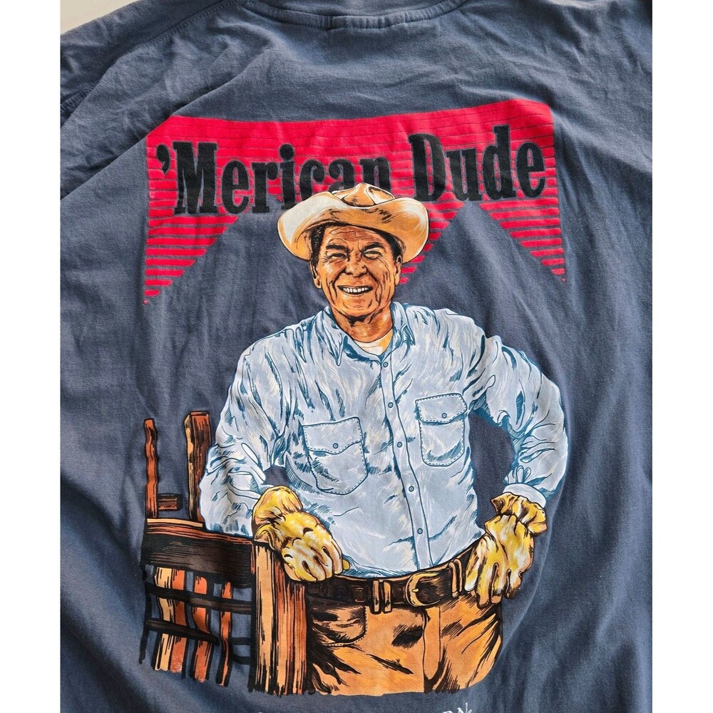 Fun In The Style Of Ronald Reagan Marlboro Simply Southern Men's XXL LS Tshirt